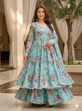Lawn 2PC Umbrella Style Frock with Trouser